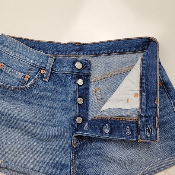 Levi's 501 Denim Cutoff Shorts 29 - Picture 5 of 7